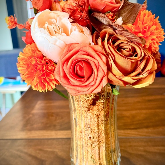 Handmade Other - Elegant Orange Floral Arrangement
